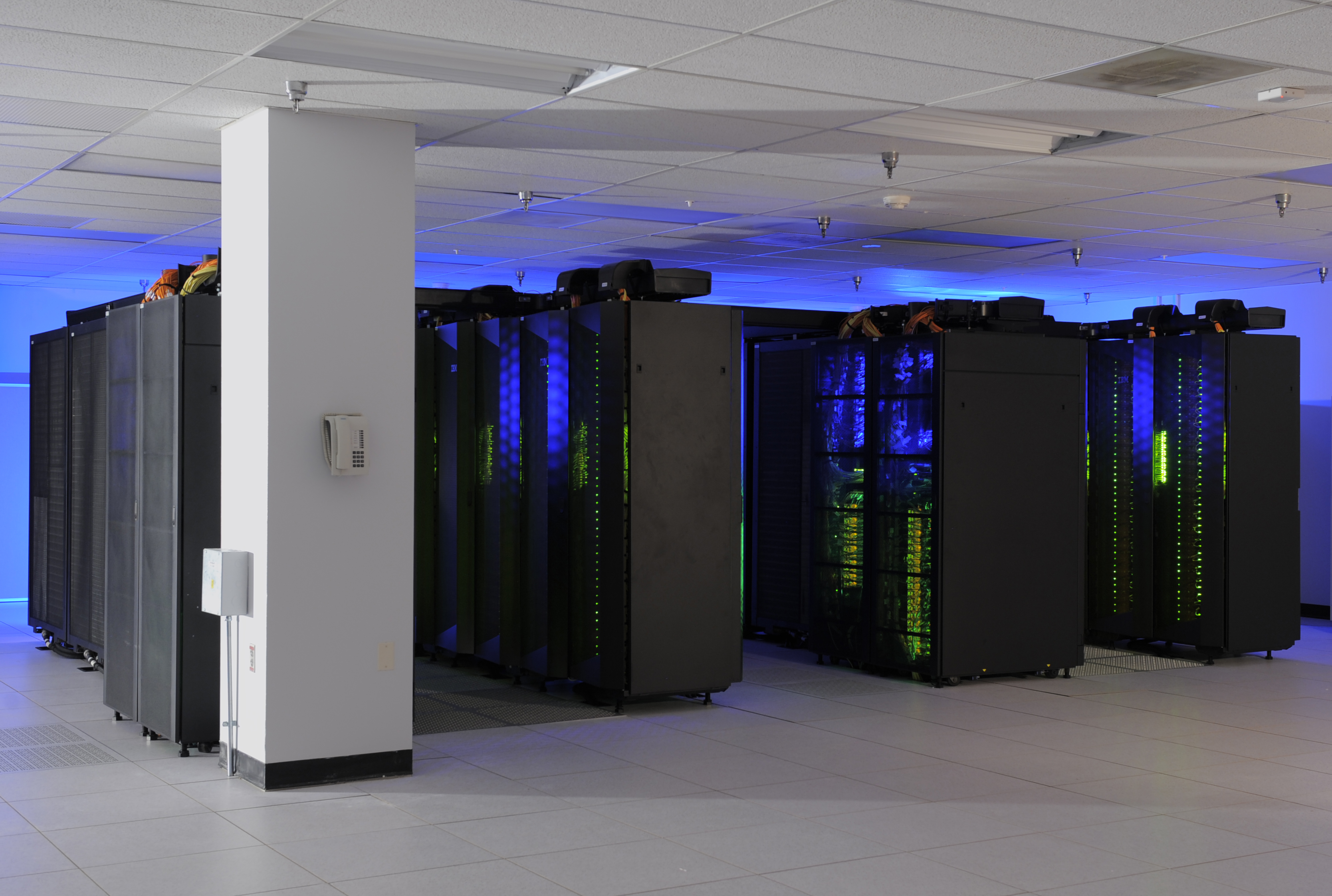 Server cabinets of NASA’s Discover supercomputer at the NASA Center for Climate Simulation in 2010